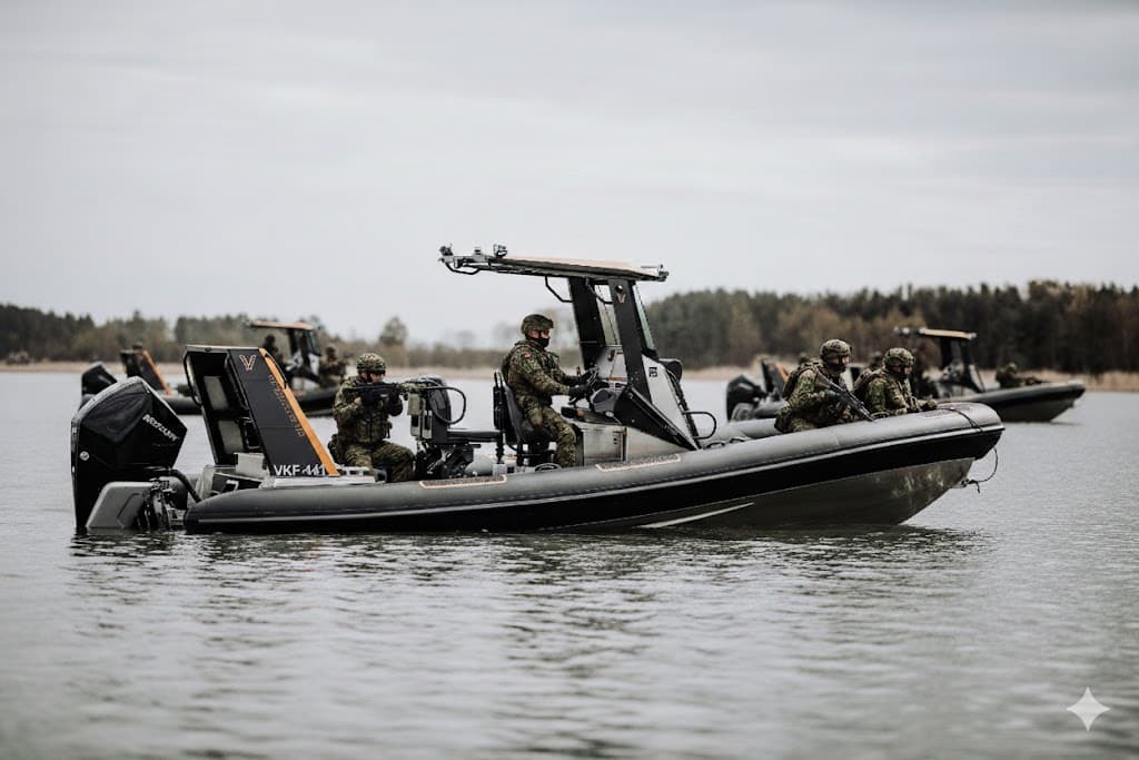 Defence & Security tactical boat in action
