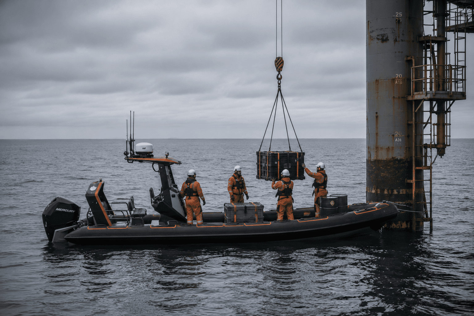 Cross Water platform on crew transfer duty