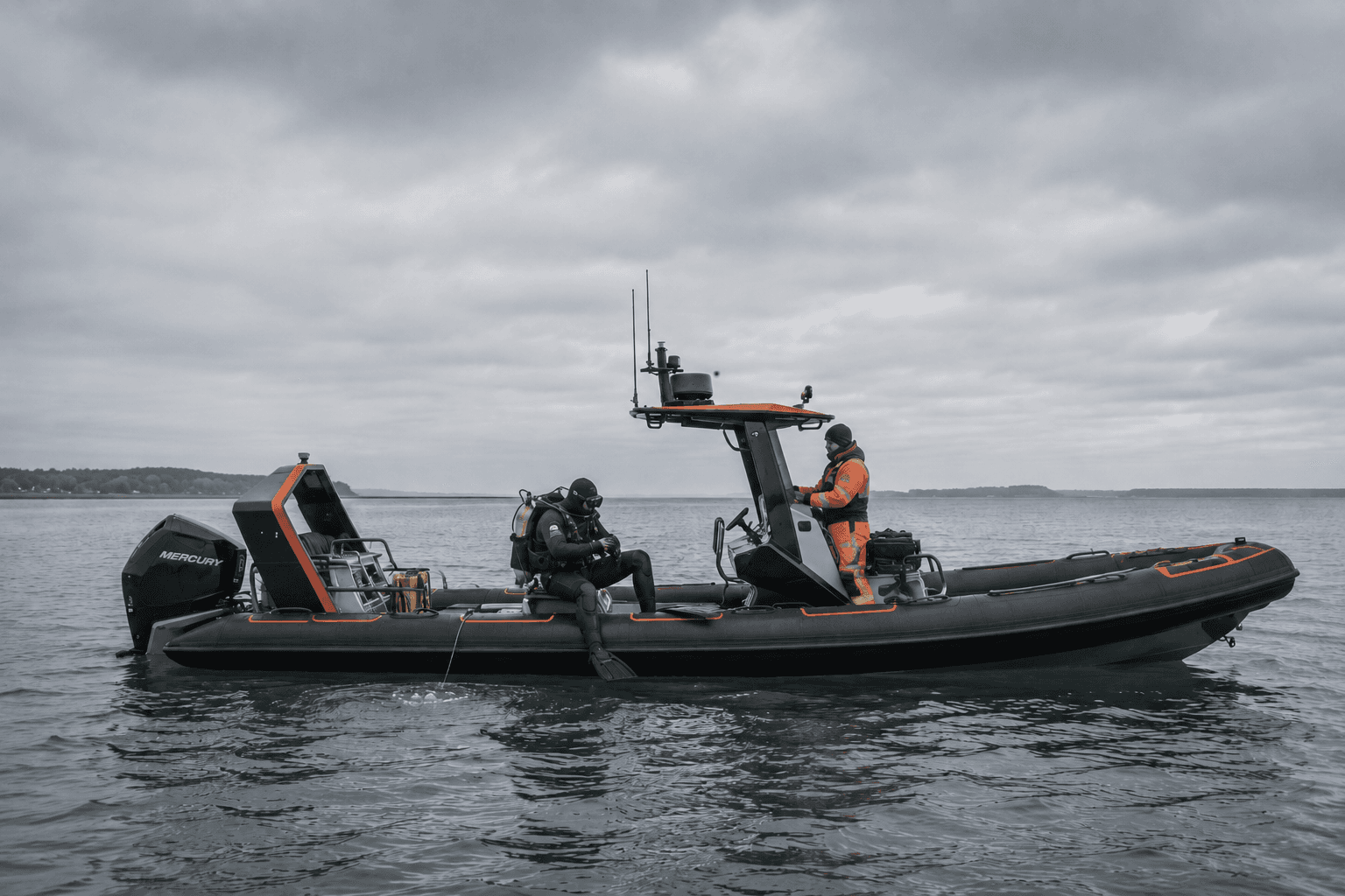 Cross Water platform configured for diving